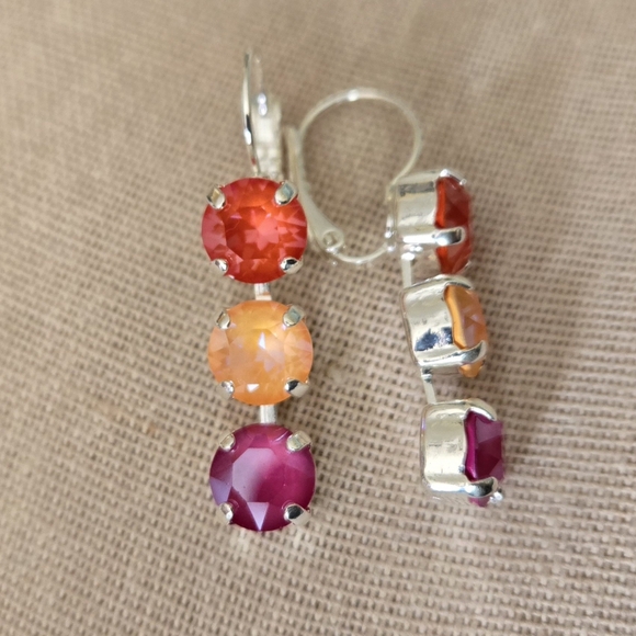Austrian Crystal Earrings in Silver - Picture 5 of 11